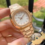 Copy Patek Philippe Nautilus Ladies 35mm Watches Diamond Bezel